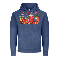 Vintage Denim strawberry coffee cups Vintage Hoodie - Jasminsmagicworld