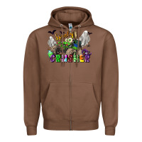 Chestnut spooky crusher monster truck Zipper Hoodie - LillyAllenDesigns