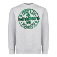 Heather Grey prone to shenanigans and malarkey Heavyweight Sweatshirt - MaliasSmallBusiness