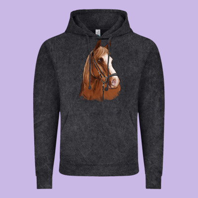 Horse Portrait Vintage Hoodie Designed By Artiststas