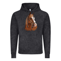 Vintage Black horse portrait Vintage Hoodie - Artiststas