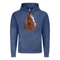 Vintage Denim horse portrait Vintage Hoodie - Artiststas