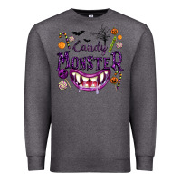 Charcoal Heather Candy Monster Premium Sweatshirt - texasbilliewilder