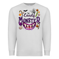 Dove Grey Candy Monster Premium Sweatshirt - texasbilliewilder