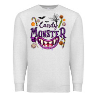 Oatmeal Heather Candy Monster Premium Sweatshirt - texasbilliewilder