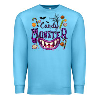 Ocean Blue Candy Monster Premium Sweatshirt - texasbilliewilder