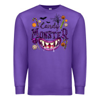 Purple Candy Monster Premium Sweatshirt - texasbilliewilder
