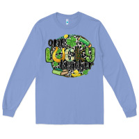 Colony Blue one lucky teacher Long Sleeve Tee - MaliasSmallBusiness