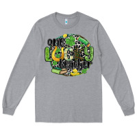 Heather Grey one lucky teacher Long Sleeve Tee - MaliasSmallBusiness