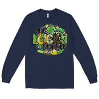 Navy one lucky teacher Long Sleeve Tee - MaliasSmallBusiness