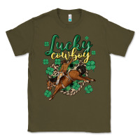 Army Green lucky cowboy Classic Tee - MaliasSmallBusiness