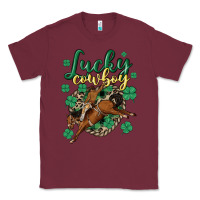 Burgundy lucky cowboy Classic Tee - MaliasSmallBusiness