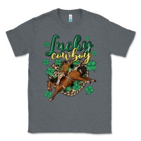 Charcoal Heather lucky cowboy Classic Tee - MaliasSmallBusiness