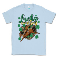 Dusty Blue lucky cowboy Classic Tee - MaliasSmallBusiness