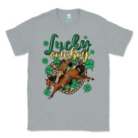 Heather Grey lucky cowboy Classic Tee - MaliasSmallBusiness