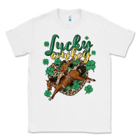 White lucky cowboy Classic Tee - MaliasSmallBusiness