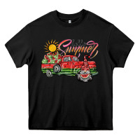 Black hello summer Heavy Core Tee - SublimationCraftShop