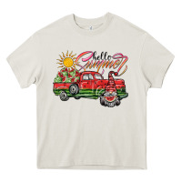 Cream hello summer Heavy Core Tee - SublimationCraftShop