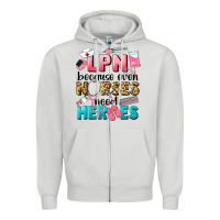 Dove Grey lpn because nurses need heroes Zipper Hoodie - LillyAllenDesigns