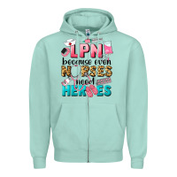 Seafoam lpn because nurses need heroes Zipper Hoodie - LillyAllenDesigns