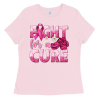 Bubblegum Pink Fight For a Cure Ladies Tee - texasbilliewilder