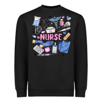 Black can't talk right now doing nurse stuff Heavyweight Sweatshirt - MaliasSmallBusiness