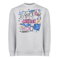 Heather Grey can't talk right now doing nurse stuff Heavyweight Sweatshirt - MaliasSmallBusiness