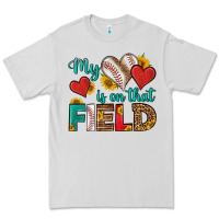 Dove Grey my heart is on that field baseball Premium Tee - HRA Design Shop