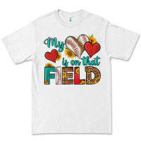 White my heart is on that field baseball Premium Tee - HRA Design Shop