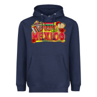 Navy Viva Mexico Heavyweight Hoodie - texasbilliewilder