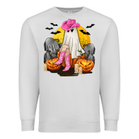 Dove Grey Halloween Cowgirl Costumes Premium Sweatshirt - texasbilliewilder