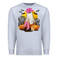 Heather Grey Halloween Cowgirl Costumes Premium Sweatshirt - texasbilliewilder