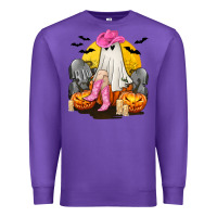 Purple Halloween Cowgirl Costumes Premium Sweatshirt - texasbilliewilder