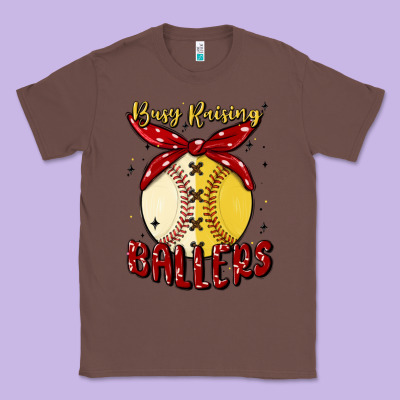 Busy Raising Ballers Malia Classic Tee Designed By Maliassmallbusiness