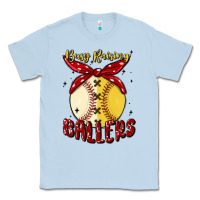 Dusty Blue busy raising ballers malia Classic Tee - MaliasSmallBusiness