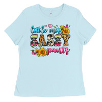 Baby Blue western little miss sassy pants Ladies Tee - Zillion Design Studio