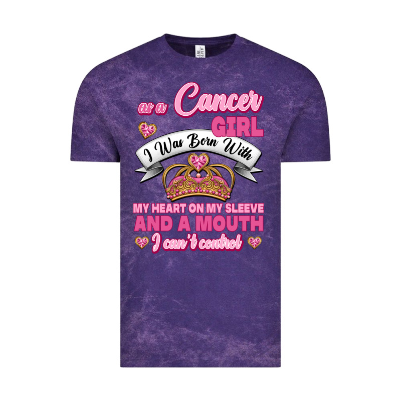 As A Cancer Girl I Was Born With My Heart On My Sleeve And A Mouth Vintage Tee by Jasminsmagicworld | Teevron