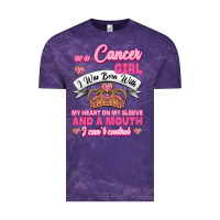Cloud Purple As A Cancer Girl I Was Born With My Heart On My Sleeve And A Mouth Vintage Tee - Jasminsmagicworld