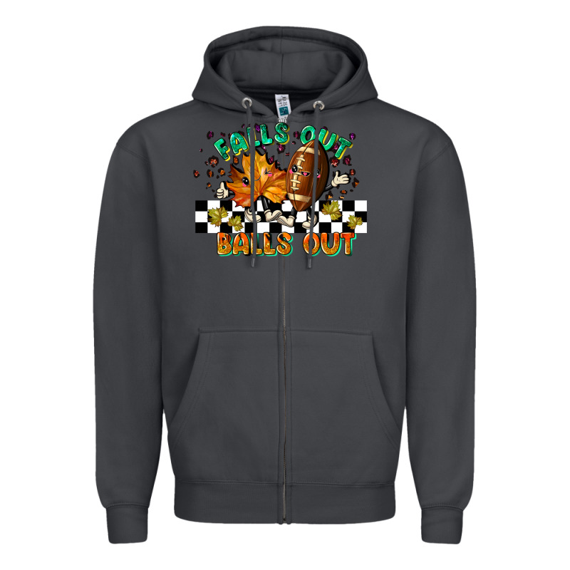 Falls Out Balls Out Zipper Hoodie by LillyAllenDesigns | Teevron