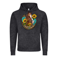 Vintage Black western horseshoe horse sunflowers gemstone Vintage Hoodie - Artiststas