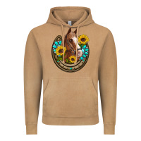 Vintage Camel western horseshoe horse sunflowers gemstone Vintage Hoodie - Artiststas