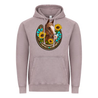 Vintage Zinc western horseshoe horse sunflowers gemstone Vintage Hoodie - Artiststas