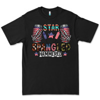 Black star spangled hammered Premium Tee - CowhideDigitalArt