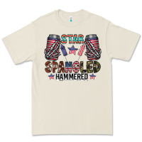 Bone star spangled hammered Premium Tee - CowhideDigitalArt