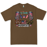 Cacao star spangled hammered Premium Tee - CowhideDigitalArt