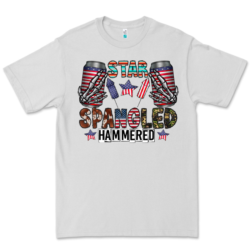 Star Spangled Hammered Premium Tee by CowhideDigitalArt | Teevron