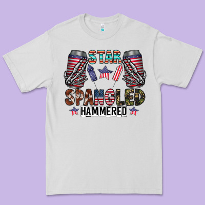 Star Spangled Hammered Premium Tee Designed By Cowhidedigitalart
