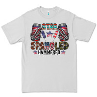 Dove Grey star spangled hammered Premium Tee - CowhideDigitalArt