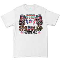 White star spangled hammered Premium Tee - CowhideDigitalArt