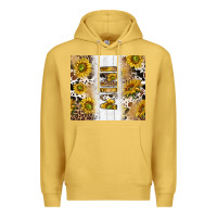 Antique Gold western mother's day mini with cowhide and sunflowers tumbler tbs Premium Hoodie - TumblerDesignByShophia